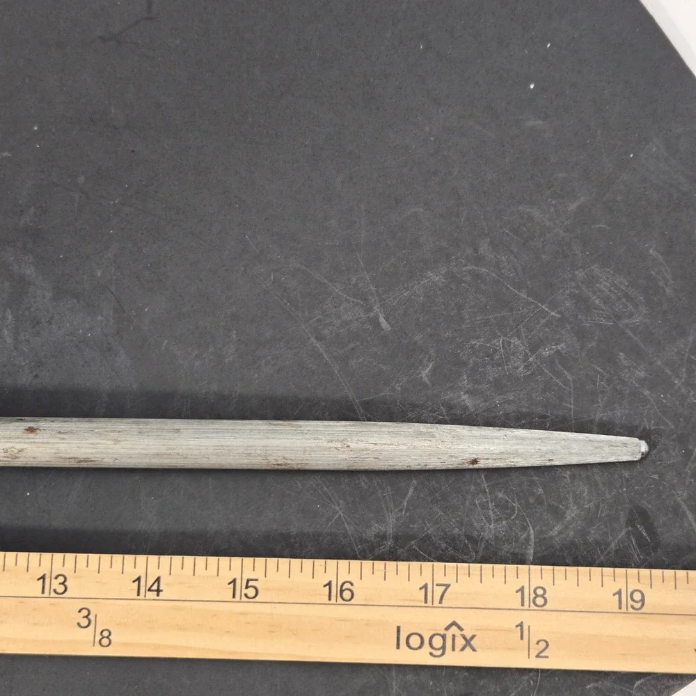 Vintage F Dick Sharpening Steel Rod Made In Germany Black Handle 12